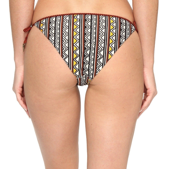 Dolce Vita 2 piece Tribal Trance Henna Matching Bikini Set Rope Tie Side Aztec - Picture 11 of 16
